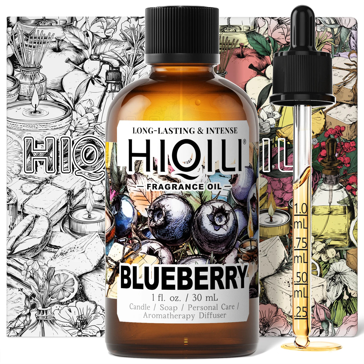 HIQILI New 30ml Perfume Oil Series, Vanilla/Lavender/Rose/Sandalwood 100% Natural Extract Perfume Oil, For Home Use, Humidifier