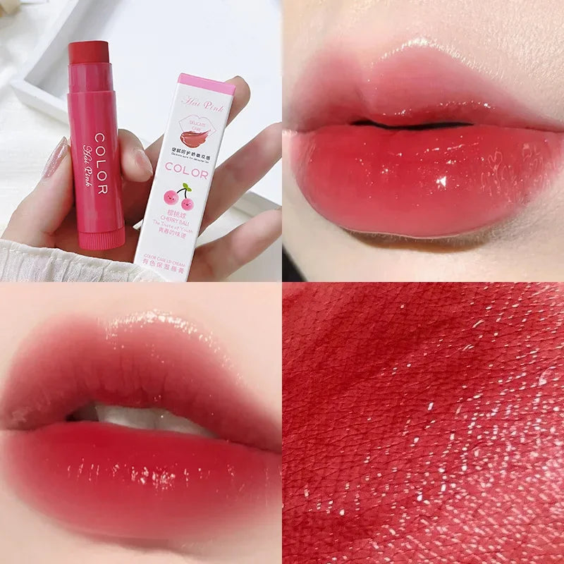 Glow Lip Gloss 3 Colors Long-lasting Moisturizing Lip Tint Shiny Lip Makeup Cosmetics diluting lip lines, anti-drying lip balm