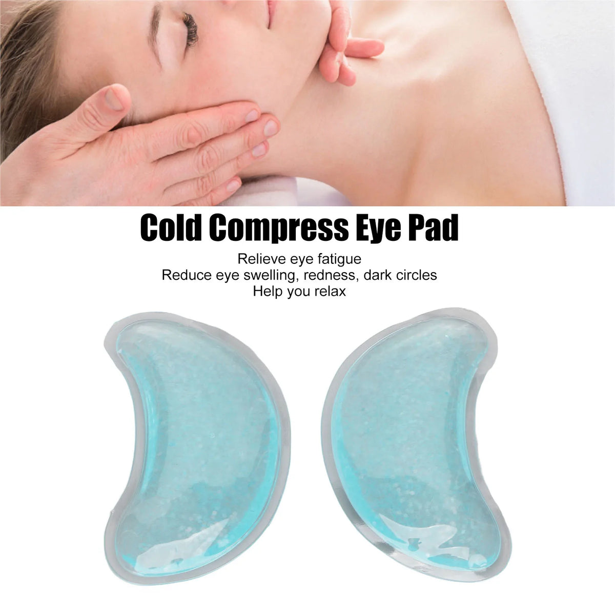 Portable Reusable Ice Gel Eye Pack Cooling Hot Cold Compress Gel Eye Pad for Eye Strain Swelling Dark Circle Cooling Gel