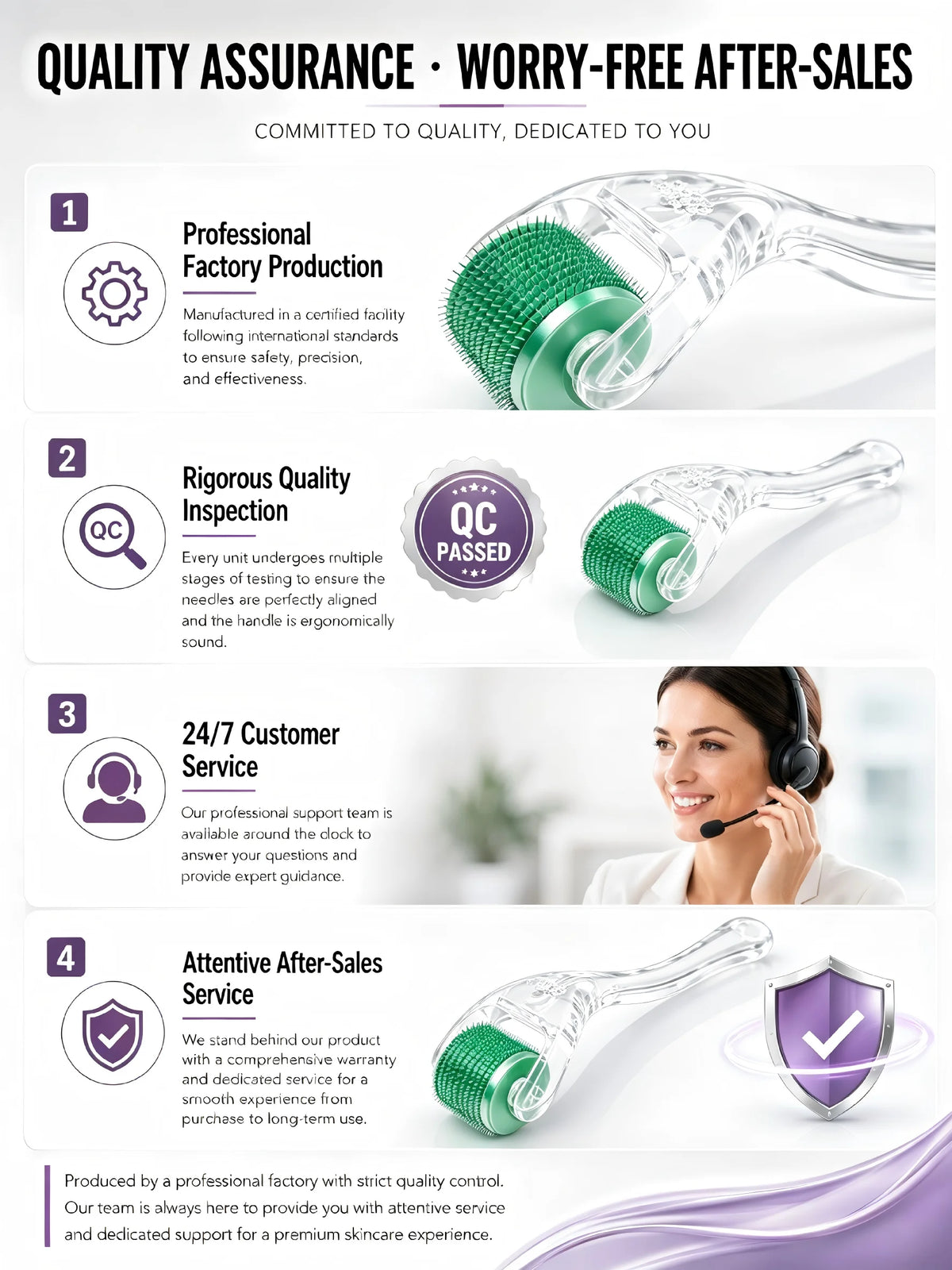 540 Titanium Derma Roller 0.2/0.25/0.3mm Microneedling Tool for Hair Beard Growth Skin Rejuvenation Anti Wrinkle