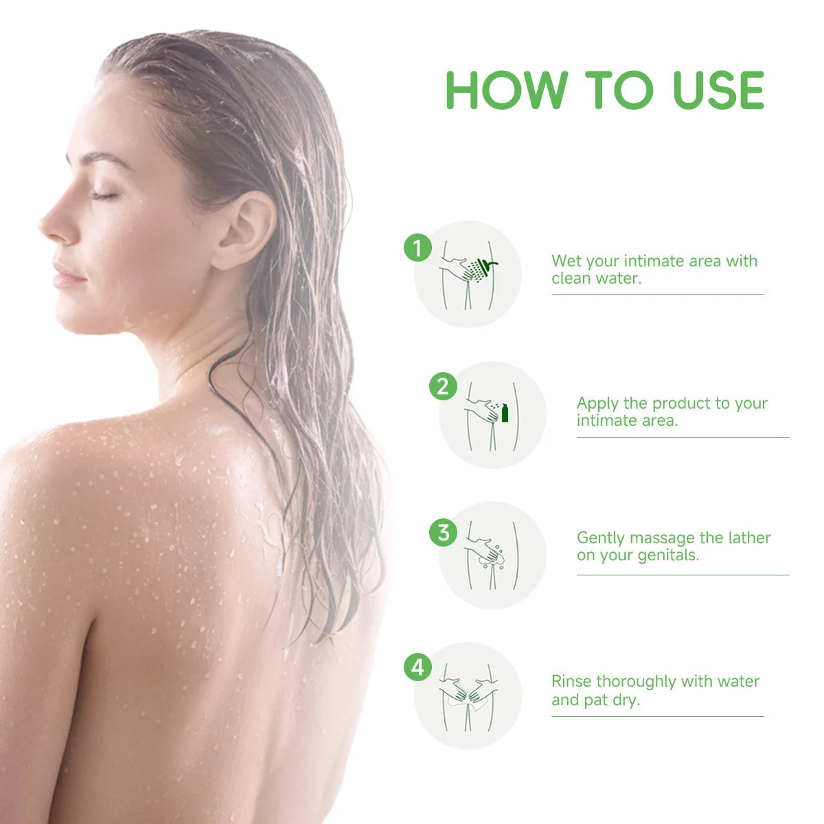 WOMEN'S INTIMATE WASH ALOE, Long-lasting freshness in womens body wash, rich lather, gentle on skin, controls odor cleanses skin