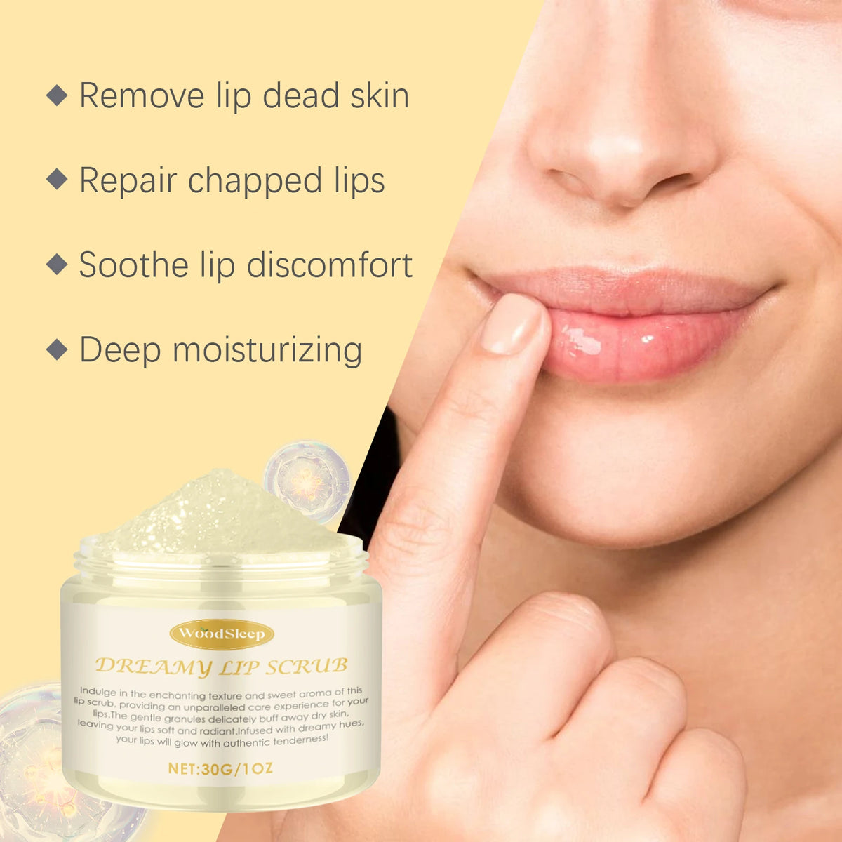 Coconut Vanilla Lip Scrub Exfoliating Even Lip Color Remove Dead Skin Repair Chapped Lip Deep Moisturizing Plump Lip Skin Care