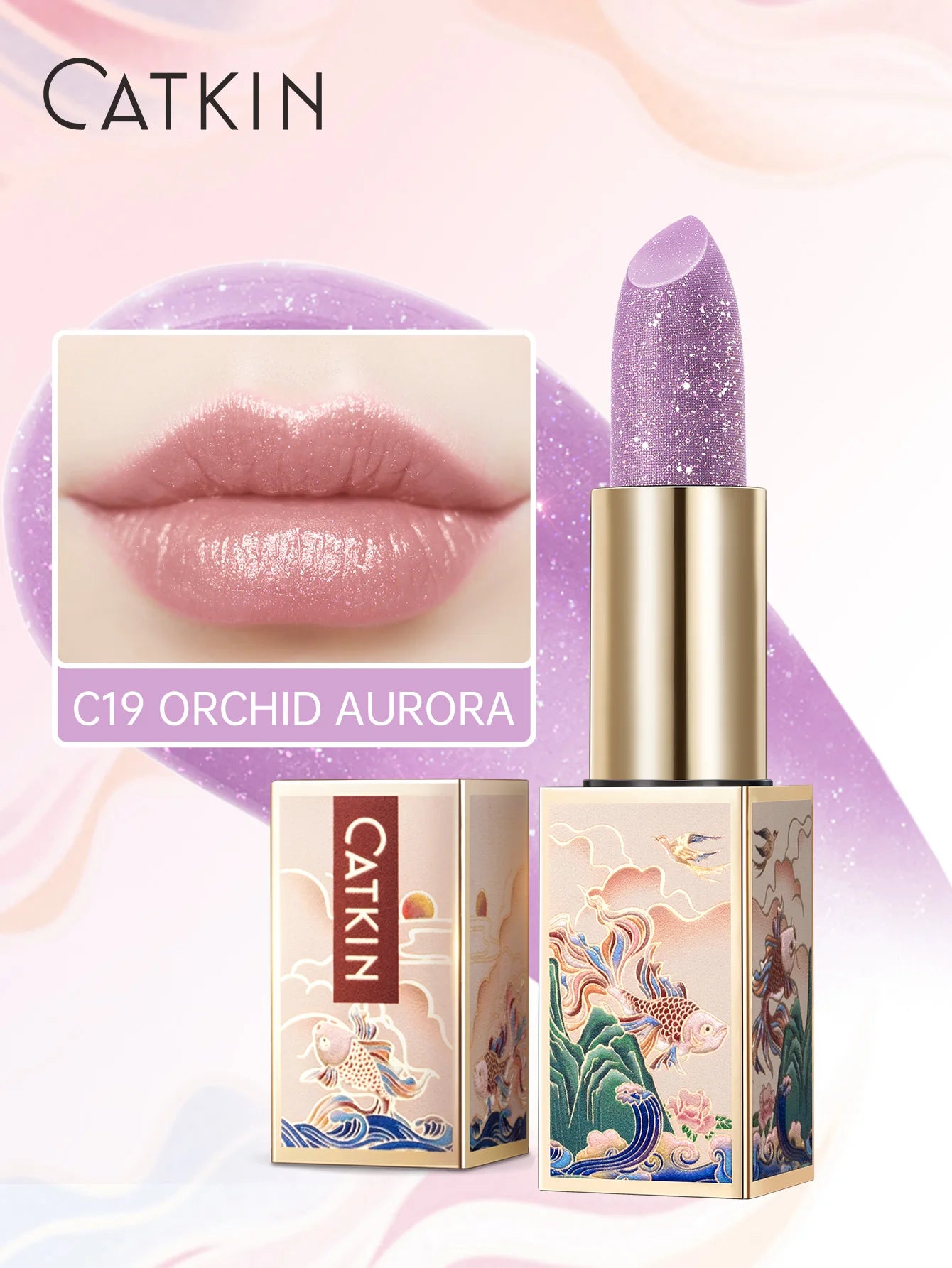 CATKIN Tinted Lip Balm Color Changing Lipstick Ultra Hydrating Natural Lip Moistrurizer with Vitamin E Nourishing For Cracked &