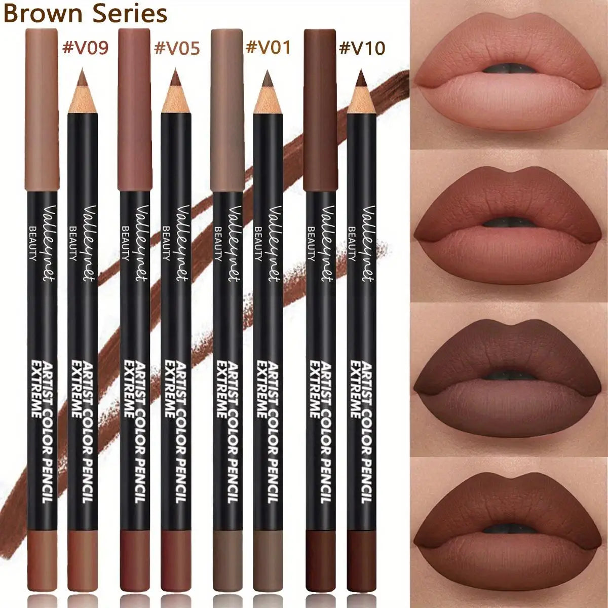 4pcs/set Lip Liner Set,Long-lasting Matte, Waterproof Lipstick Lip Liner Set Women'S Lip Cosmetics Matte Lip Makeup Pencil
