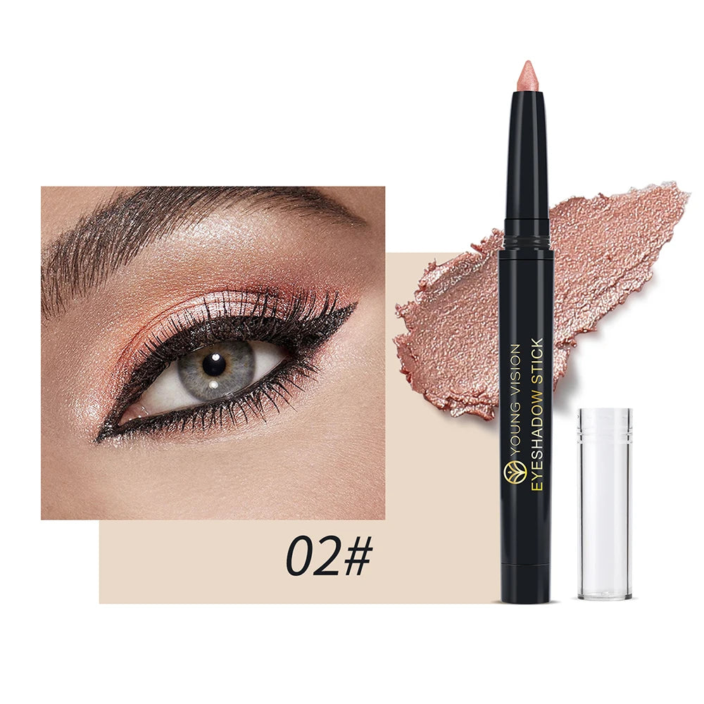 Shimmer & Matte Multi-Color Eyeshadow Sticks | Blendable, Long-Lasting Eye Shadow Pencils Smooth Application for Bold or Natural