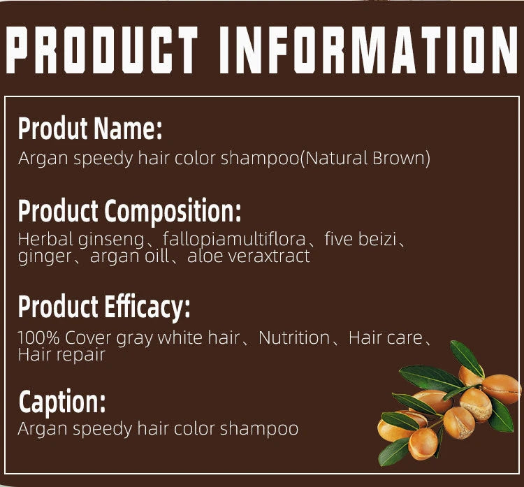 420ml Hair Dye,3-in-1 Hair Dye Shampoo Rapid Hair,Cleansing & Moisturising,Smoothing Black Hair Coloring Shampoo,Hair Care