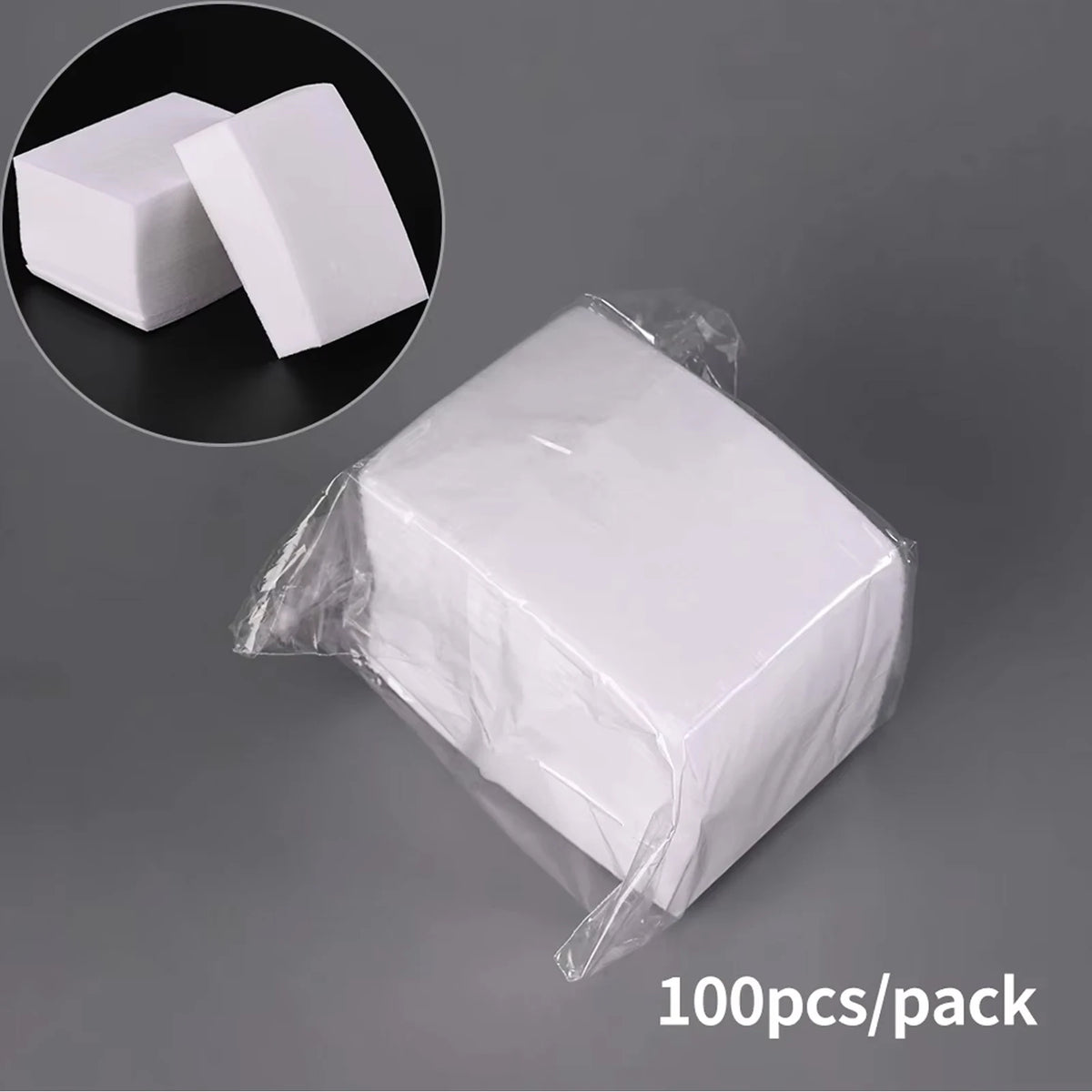 100/3000Pcs Professional Nail Wipe 100% Cotton Pads Lint-Free Nail Cotton Gel Polish Remover Nail Art Cleaning Tools