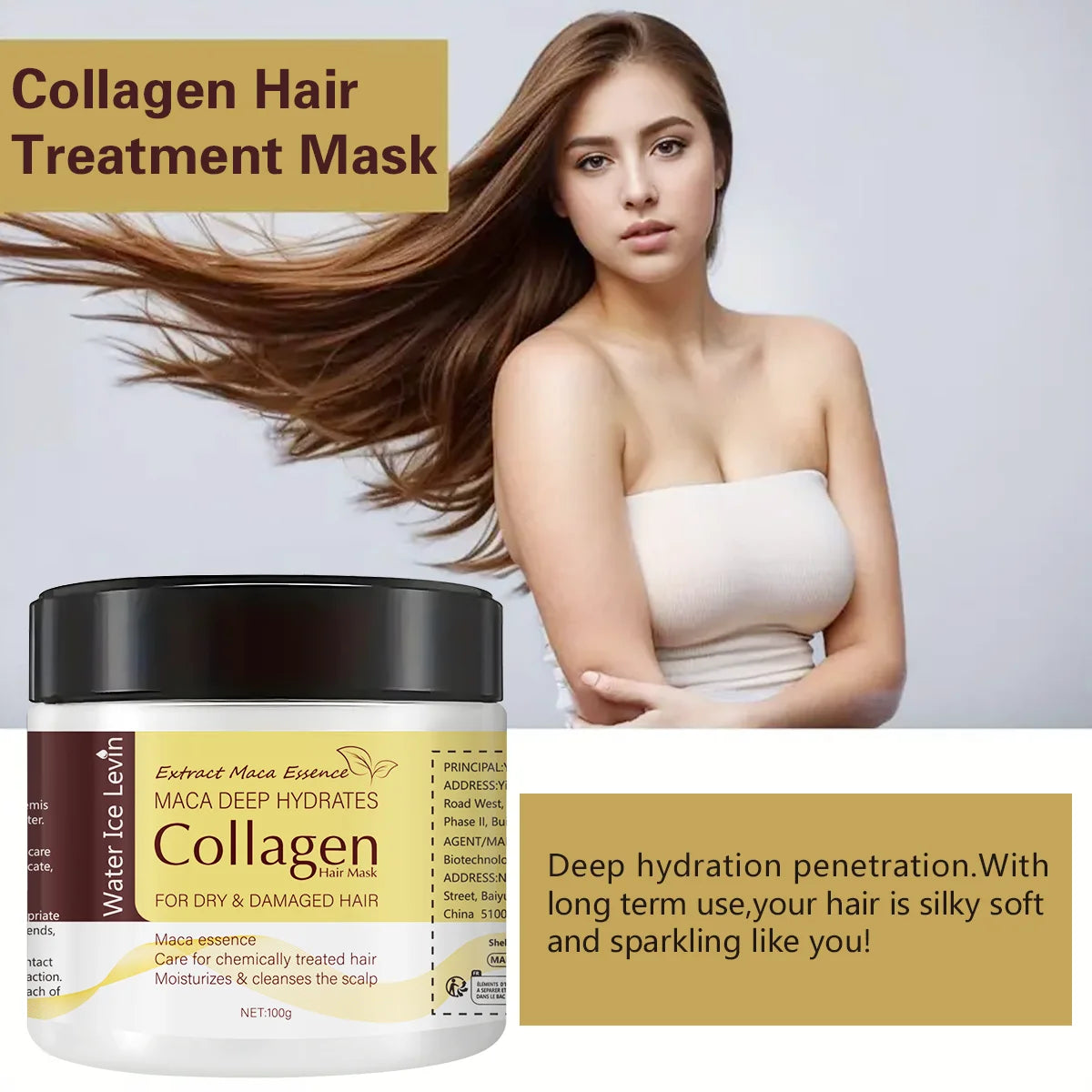 Magical Hair Mask, Contains Collagen and Keratin - Deep Coconut Oil Hair Care - Powerful Moisturizing and Hydrating - Repairs Fine, Sparse, Fragile, Dry, and Damaged Hair