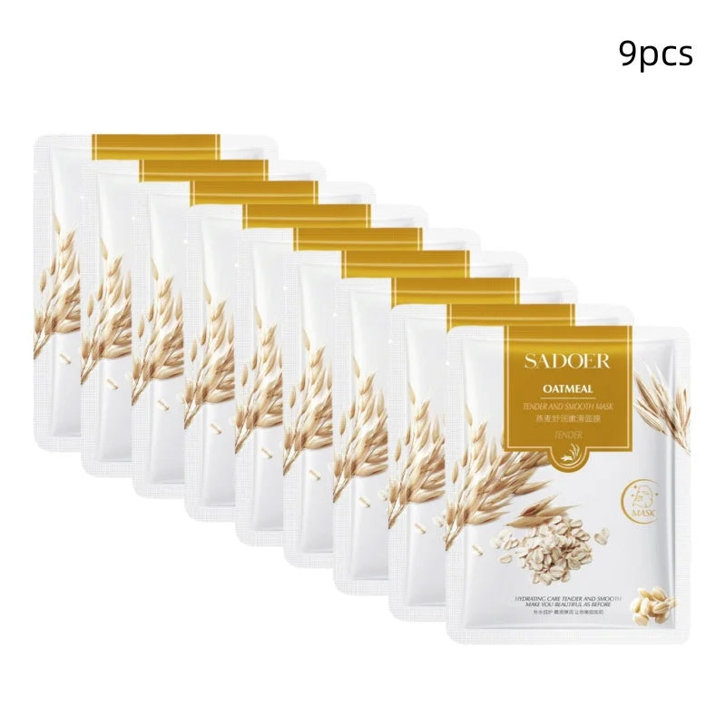 Oatmeal Soothing and Smoothing Mask, Glycerin, Sodium Hyaluronate Benefits the Skin, Provides a Watery, Translucent, and Comfortable Texture, Hydrates and Moisturizes, Provides Water-Based Care for the Skin, Helps Improve Dry