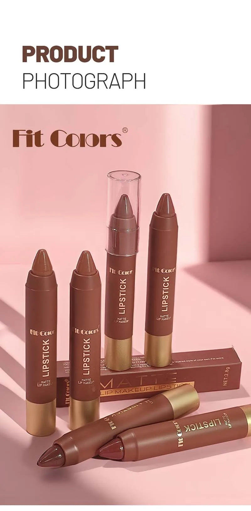 Matte Lipstick Makeup Velvet Lip Liner Crayon Sexy Brown Red Chocolate Tint Lipstick Lip Contouring Lipliner Outline Cosmetic