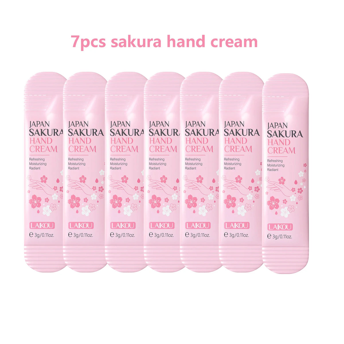 7pcs Collagen Sakura Hand Cream Skin Soften Nourish Care Deep Cracked Repair Beauty Products Girl Moisturizing Hand Skin