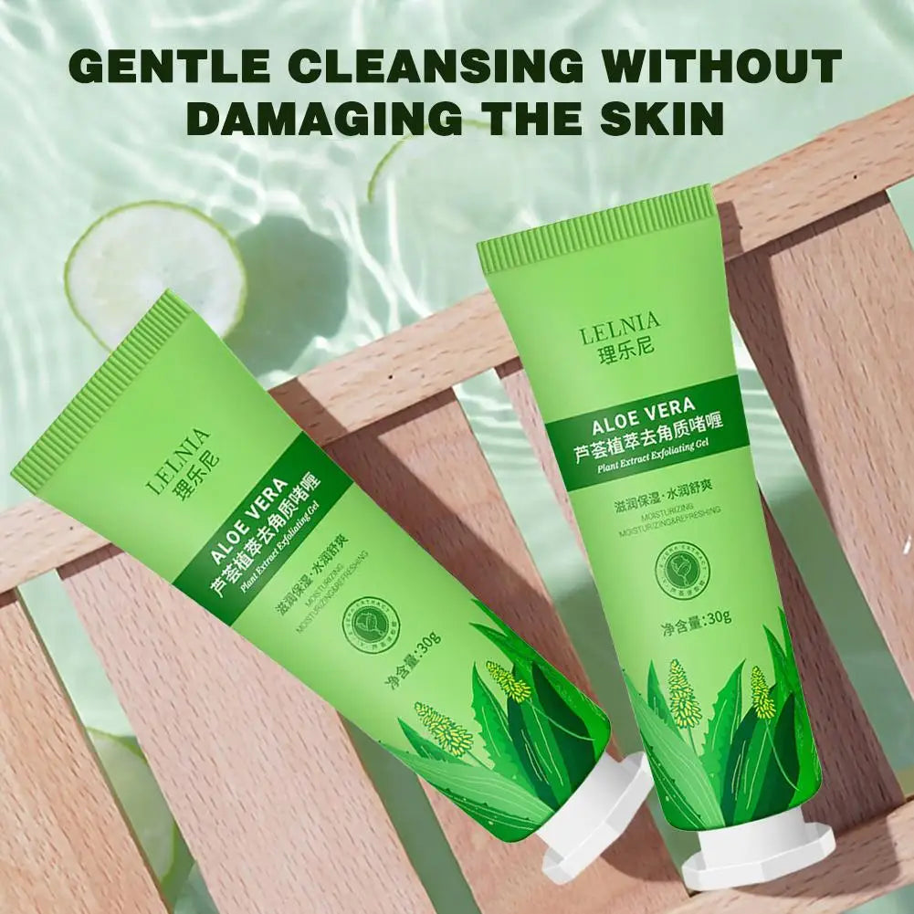 Face Exfoliating Gel Aloe Vera Facial Exfoliating Scrub Cleanses Remove Blackhead Moisturizing Shrink Pores Skin Care 30g-100g