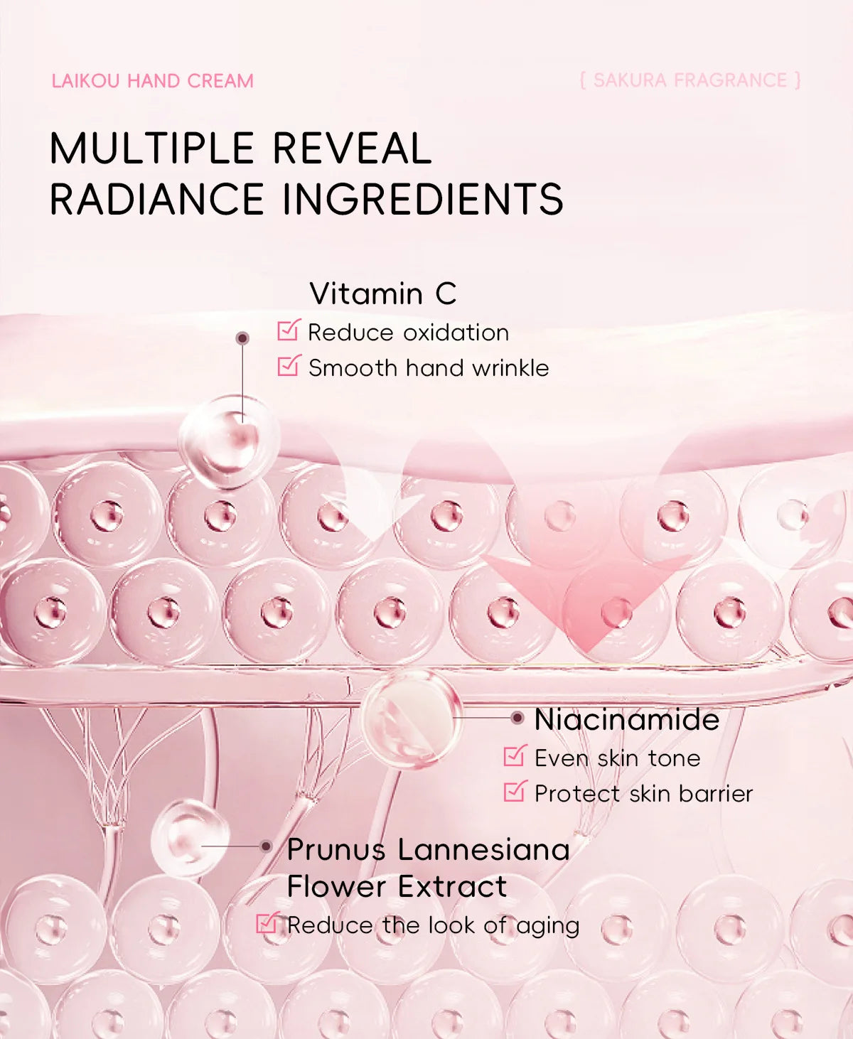 7pcs Collagen Sakura Hand Cream Skin Soften Nourish Care Deep Cracked Repair Beauty Products Girl Moisturizing Hand Skin