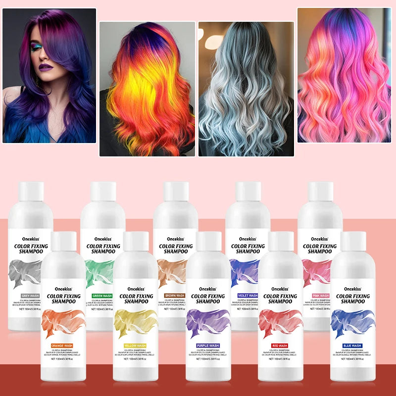 Semi-permanent hair coloring shampoo,invisible shampoo, protects and fixes color,enhances color shine,rich foam, protects scalp