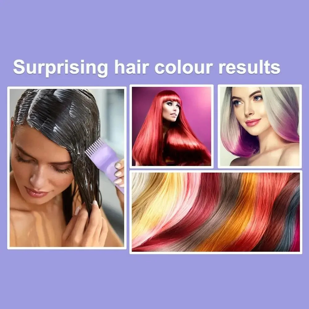 120ml Hair Dye Refillable Bottle Applicator Comb Multicolor Plastic Dispensing Salon Oil Hair Coloring Hairdressing Styling Tool