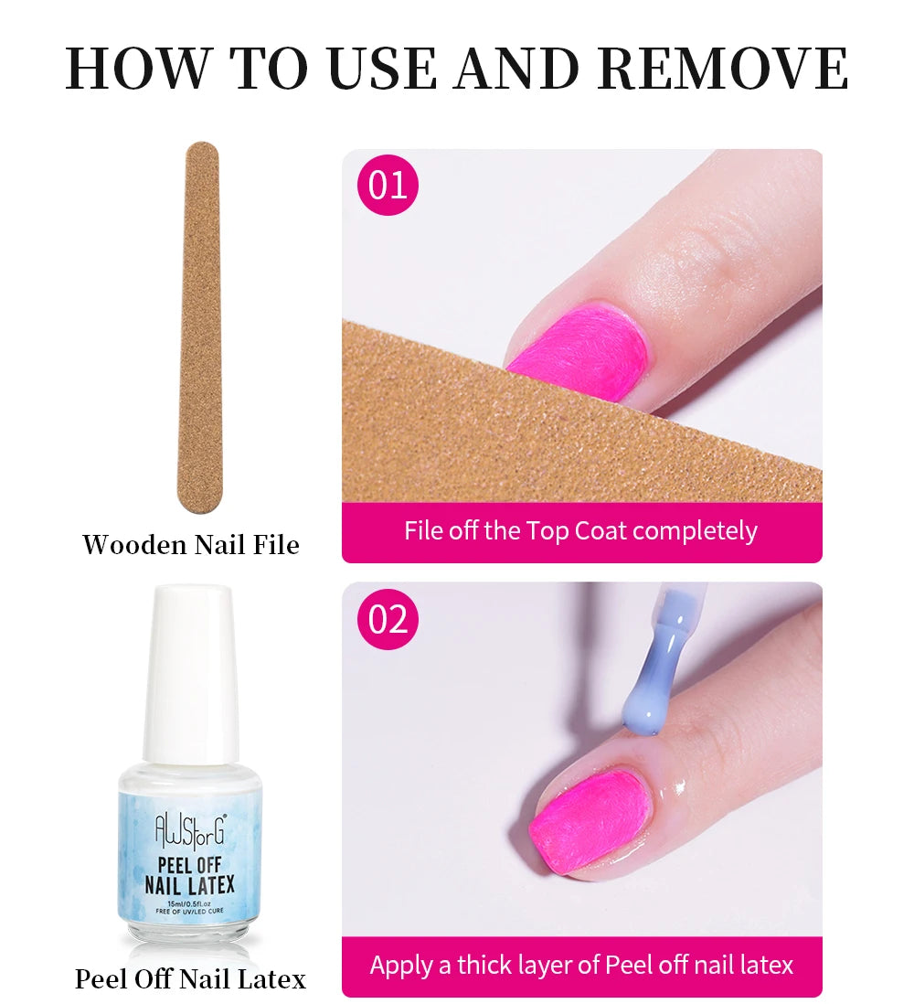 AWStorG 15ml Magic Remover Nail Gel Polish Remover UV Gel Polish Fast Remove Semi Permanent Varnish Polish Cancel Glue