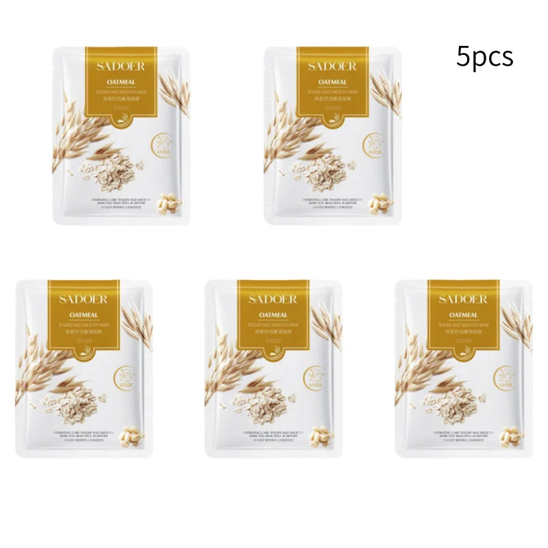 Oatmeal Soothing and Smoothing Mask, Glycerin, Sodium Hyaluronate Benefits the Skin, Provides a Watery, Translucent, and Comfortable Texture, Hydrates and Moisturizes, Provides Water-Based Care for the Skin, Helps Improve Dry