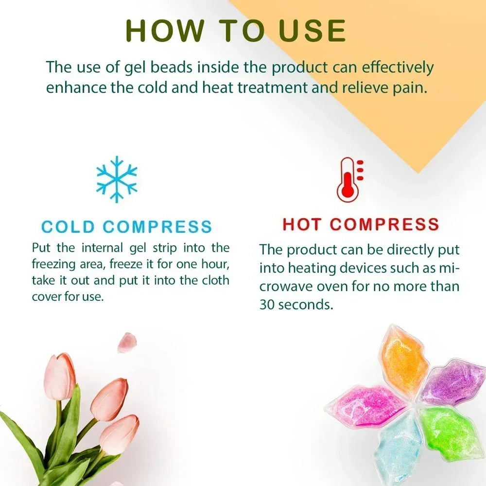 Lip Gel Ice Packs Cold Use for Lip Surgery Flexible Reusable Cooling Pad Cold Compress for Cosmetic Injuries Pain Relief
