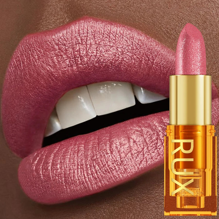 16 Colors 1PC Metallic Glitter Shiny Lipstick Lip Tint, Waterproof Senior Matte Lip Makeup Gifts for Women Cosmetic Lip Glaze