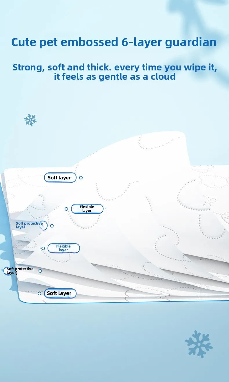 15 Packs 120 Pieces/Pack Thickened 6 Layers Baby Tissue Cream Moisturizing Cloud Tissue Soft Gentle Wipes for Sensitive Skin