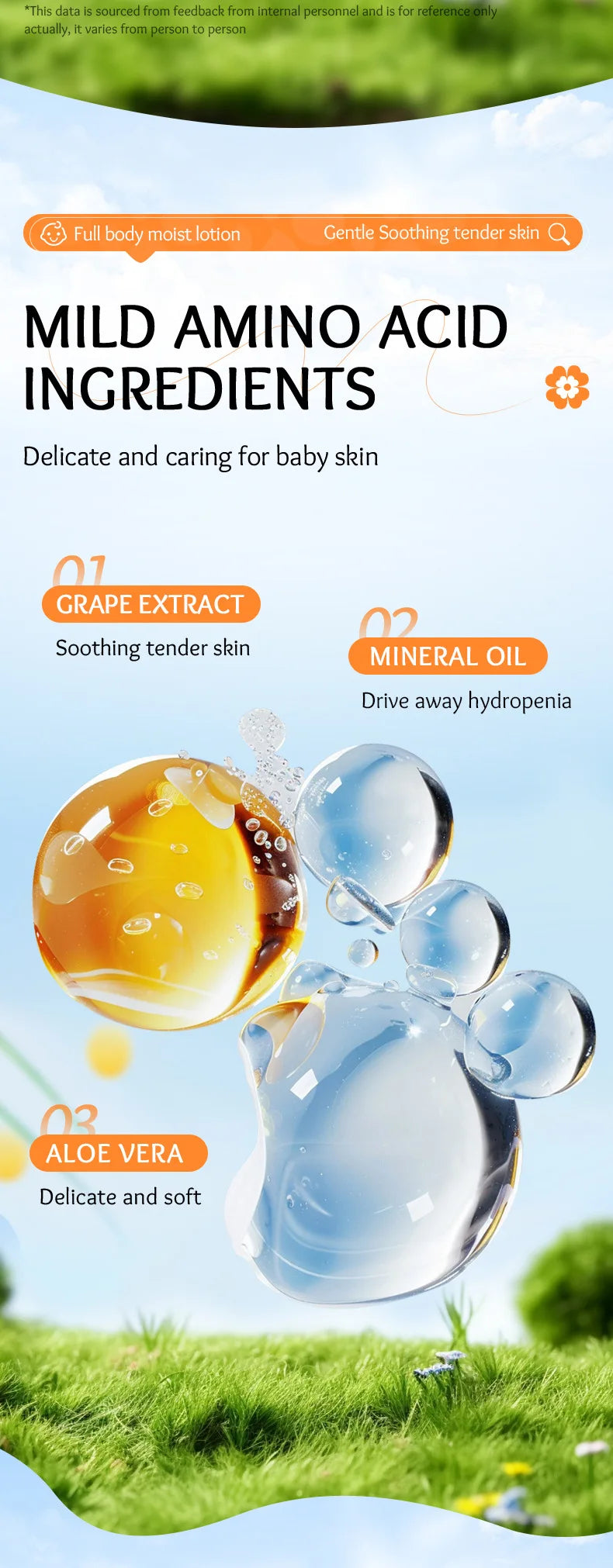 400ml Children's Calendula Vitamin E Body Lotion, Autumn and Winter Body Lotion Body Cream