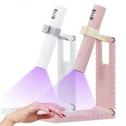 LINMANDA Minicure Handheld UV Light for Gel Nails Portable UV Nail Lamp Rechargeable LED Nail Lamp for Nails Art Desk Stand