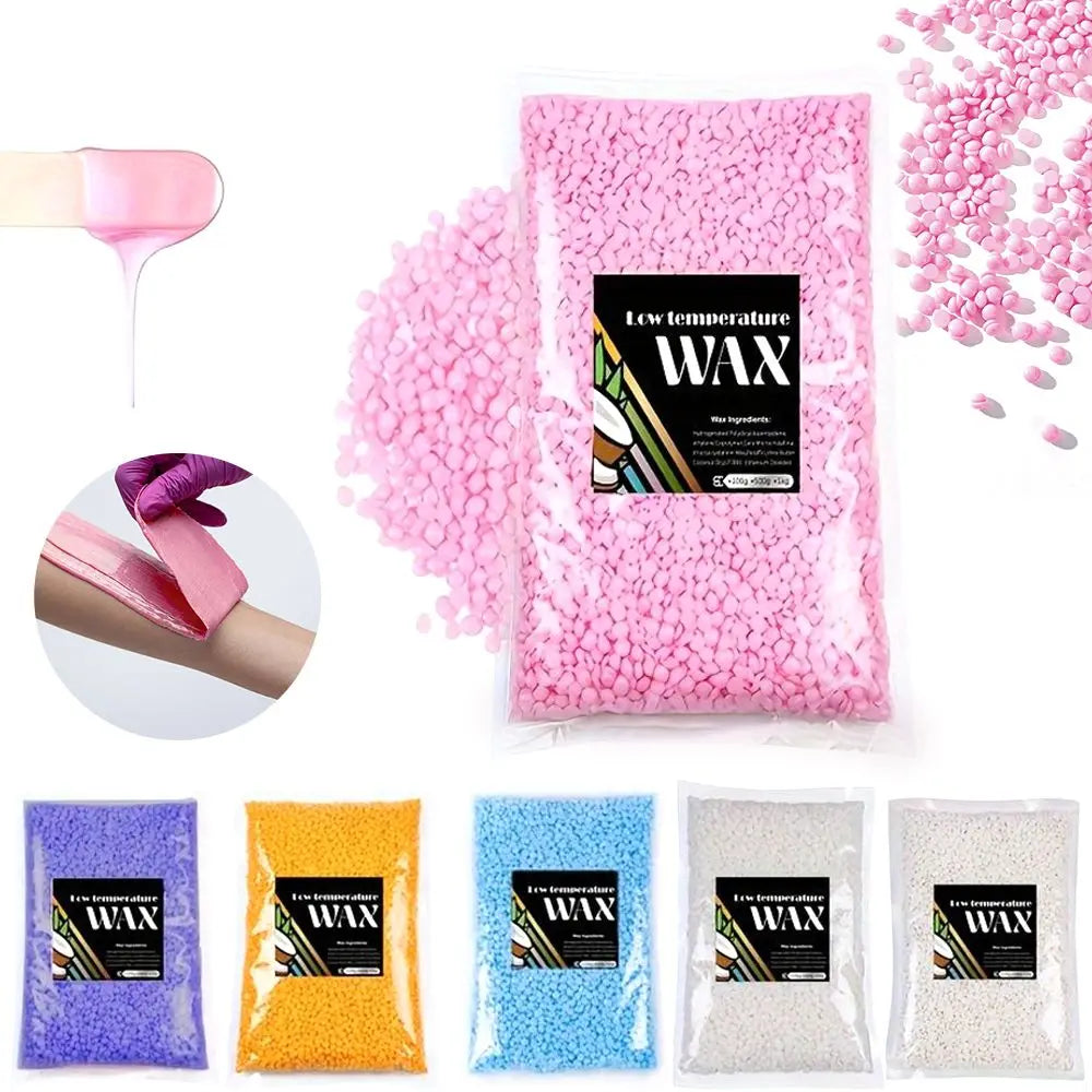 2.2lb Hard Wax Beans Solid Hair Remover No Strip Depilatory Hot Film Wax Bead Hair Removal for Full Body Bikini Face Leg Eyebrow