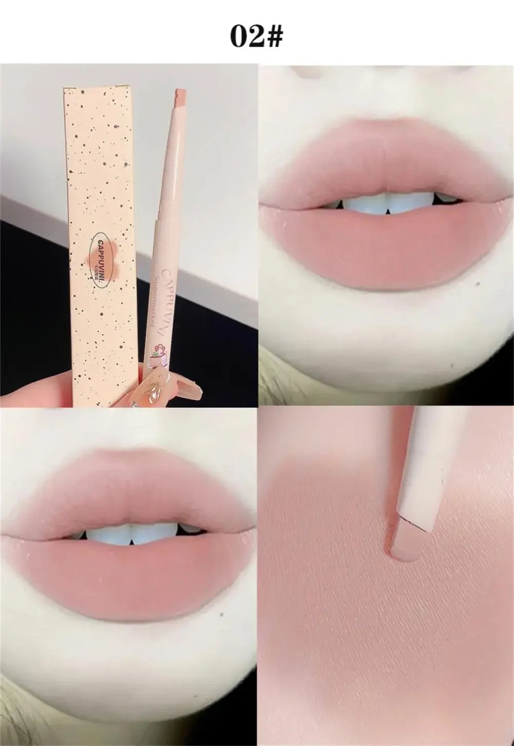 Nude Lip Liner Pencil, Smooth Outline Lip Shape, Waterproof Long-Lasting Matte Lipstick Pen Makeup for Natural Lips