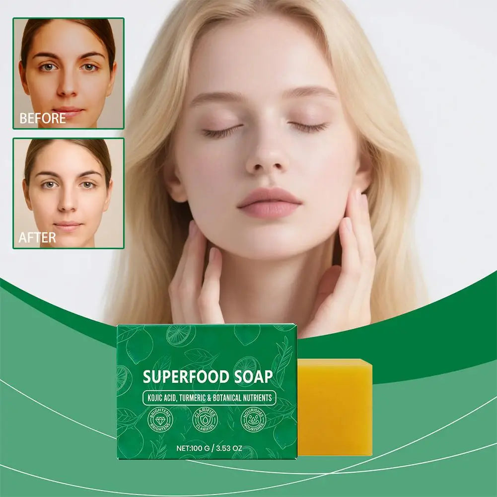 1/2PCS Turmeric Lemon Soap for Dark Spots Removal Skin Brightening Face Body Wash Deep Cleansing Nourishing Hyperpigmentation Ca