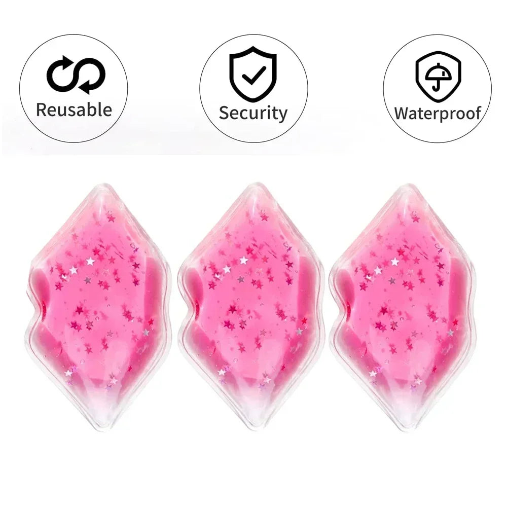 Lip Gel Ice Packs Cold Use for Lip Surgery Flexible Reusable Cooling Pad Cold Compress for Cosmetic Injuries Pain Relief