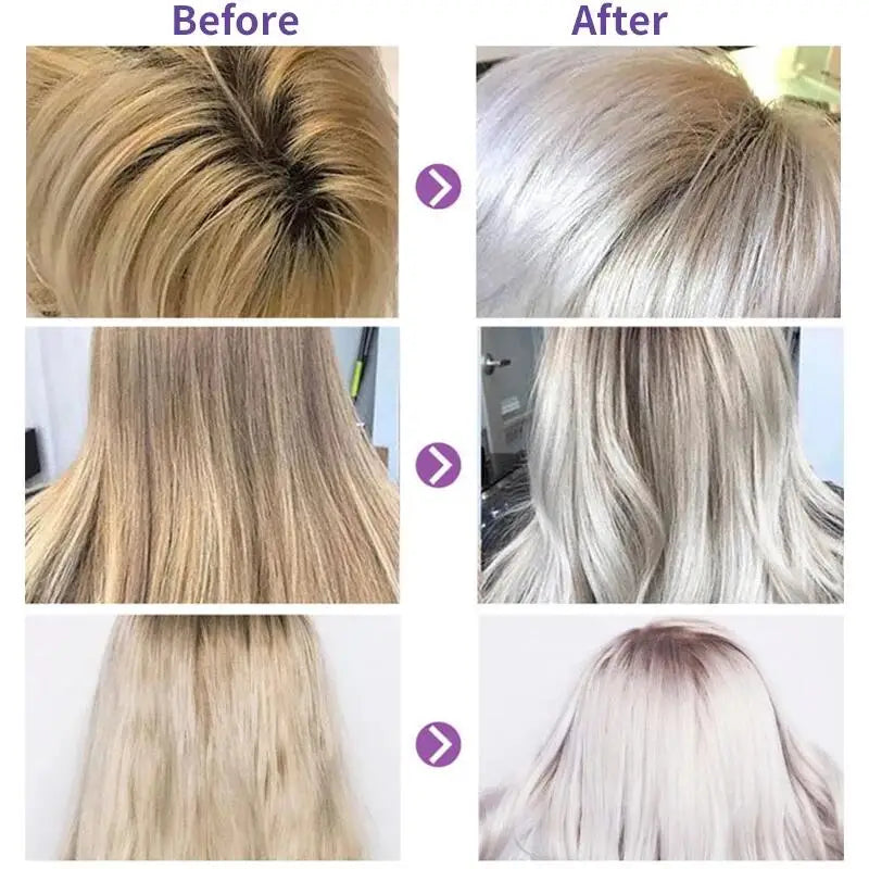 300Ml Color Fixing Purple Shampoo Lock Color Cover Gray Hair Fade Yellow After Bleach Hair Dye Long Lasting Non-irritating Care