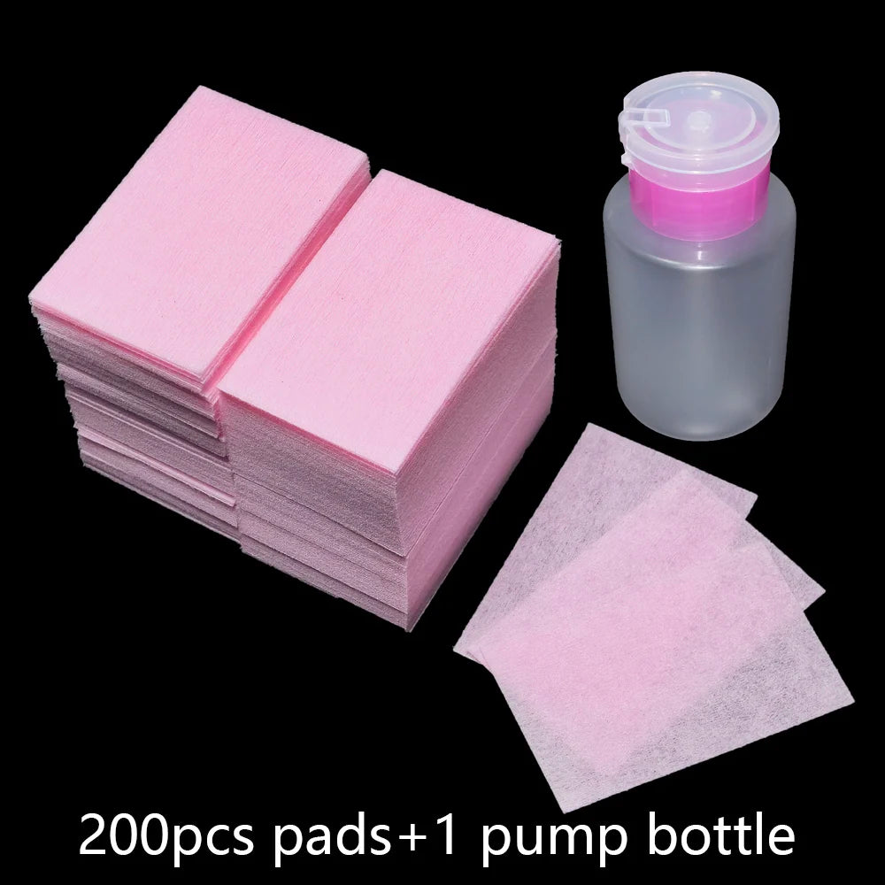 100/200/300Pcs Nail Wipe Cotton Pads Gel Nail Polish Acrylic Remover Lint Free Cotton Nail Wipes