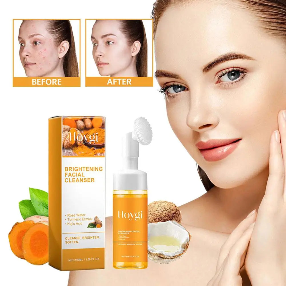 Turmeric Facial Cleanser Facial Scrub Cleansing Oil Control Blackhead Remover Shrink Pores Skin Care Body Care