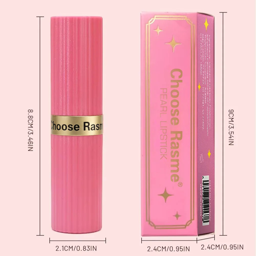 CHOOSE RASME 6 Colors Chocolate Bar Lipstick Makeup Pearl Matte Matte Not Easy to Fall out Matte Waterproof Lipstick