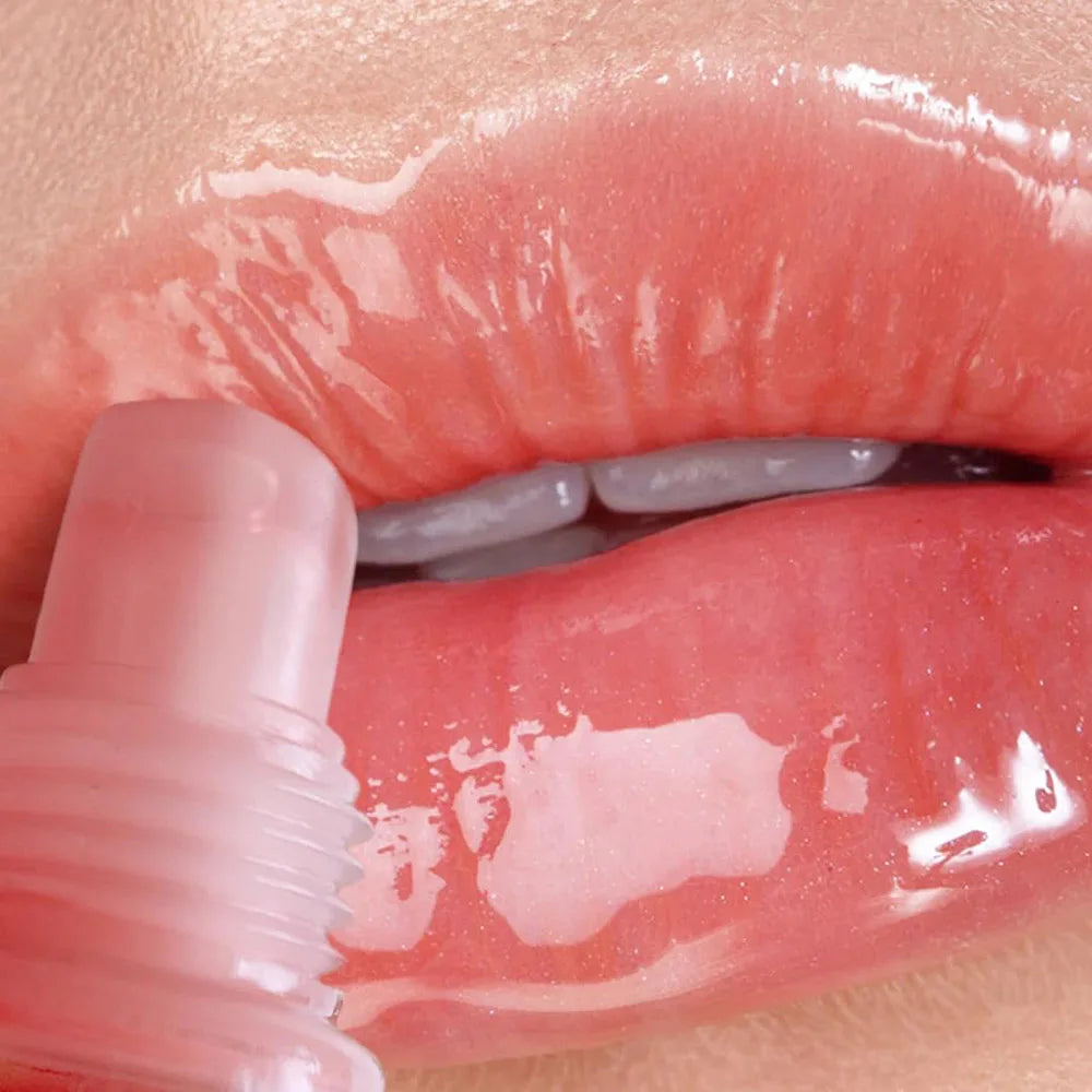6Pcs Fruity Flavor Watery Glossy Lip Gloss Set Clear Lip Gel Hydrating Moisturizing Lip Gloss Women Lips Makeup