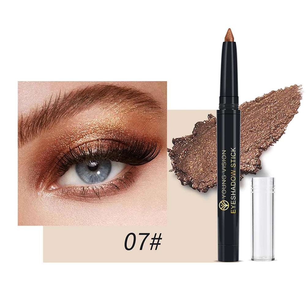 Shimmer & Matte Multi-Color Eyeshadow Sticks | Blendable, Long-Lasting Eye Shadow Pencils Smooth Application for Bold or Natural