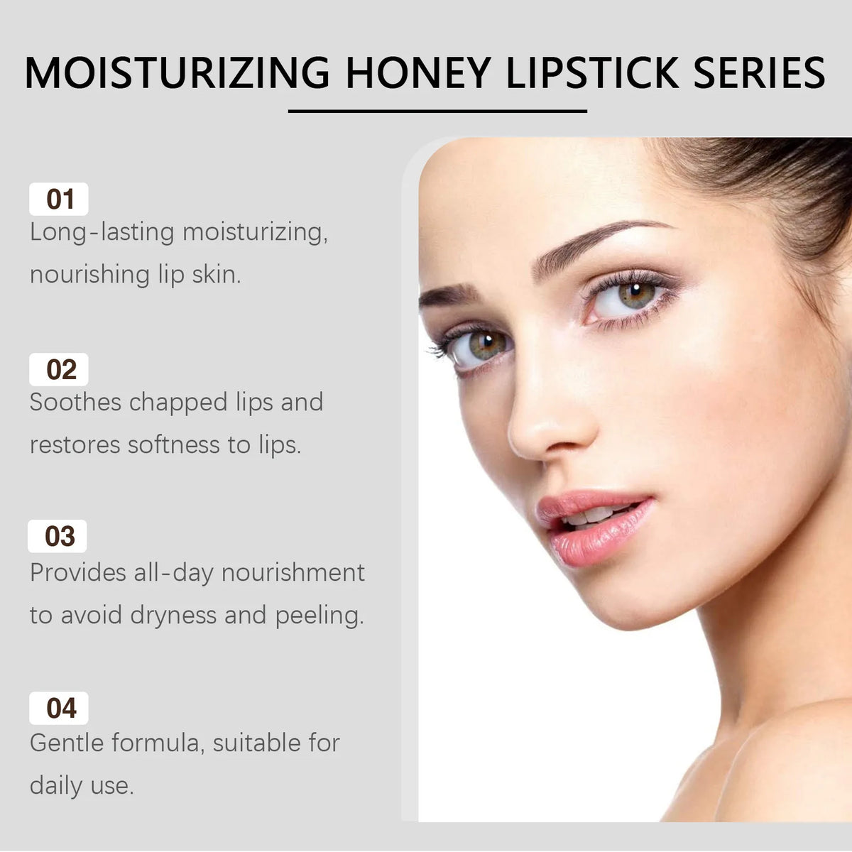 EELHOE Pink Honey Lipstick Vitamin E Long Lasting Lip Tint Waterproof Nourish Lip Plumper Extreme Volume Moisturizing Lip Balm