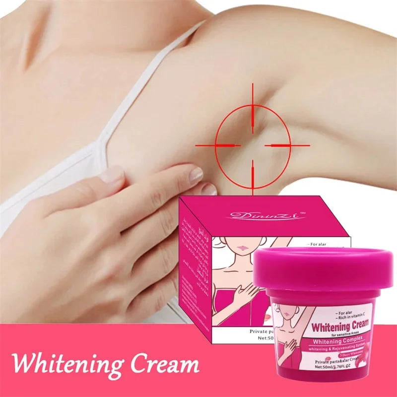 Body Whitening Bleach Cream Brighten Underarm Elbow Knees Joint Removal Intimate Parts Dark Spots Melanin Snow Bleach Cream