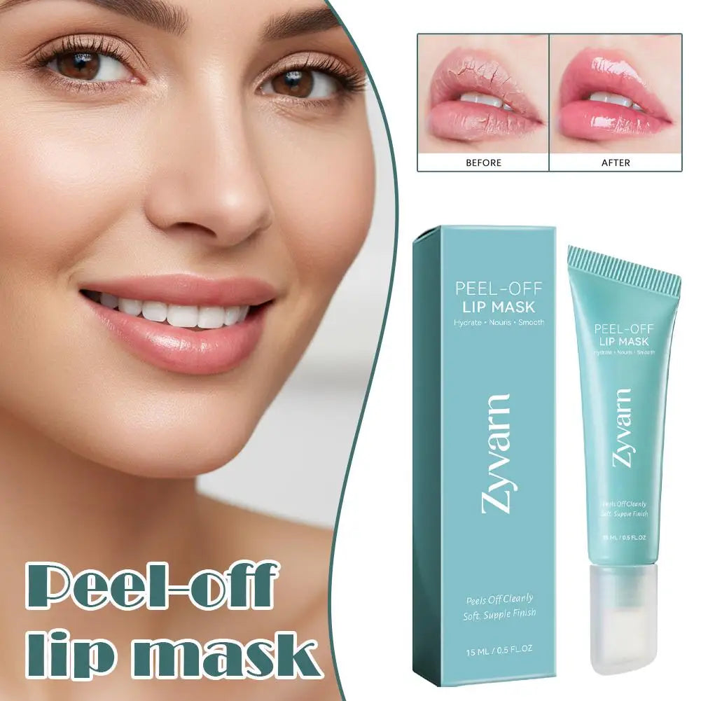 Peel-Off Lip Mask Hydrating Exfoliating Lip Scrub Mask for Dry Lips, Moisturizing Plumping Lip Peel Mask to Remove Dead Skin