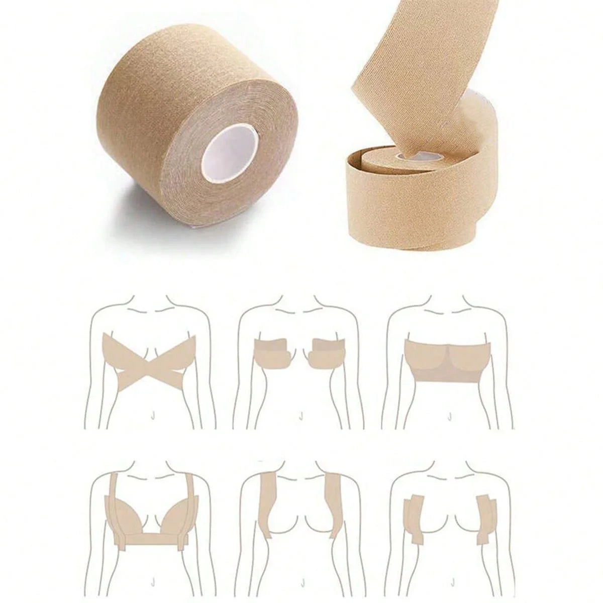 -Bandage,Elastic Fabric, Drooping Suspender, Lifting Chest Patch, Gathering Tape, Self-Adhesive Sports Thin Large Chest Nipple P