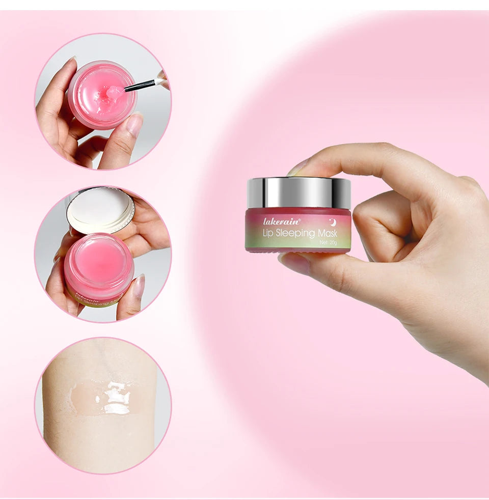 Jelly Peach Lip Sleeping Collagen Mask Hydrated Pink Lip Repair Nourish Protect Volumizes Dry And Chapped Lips Care Products