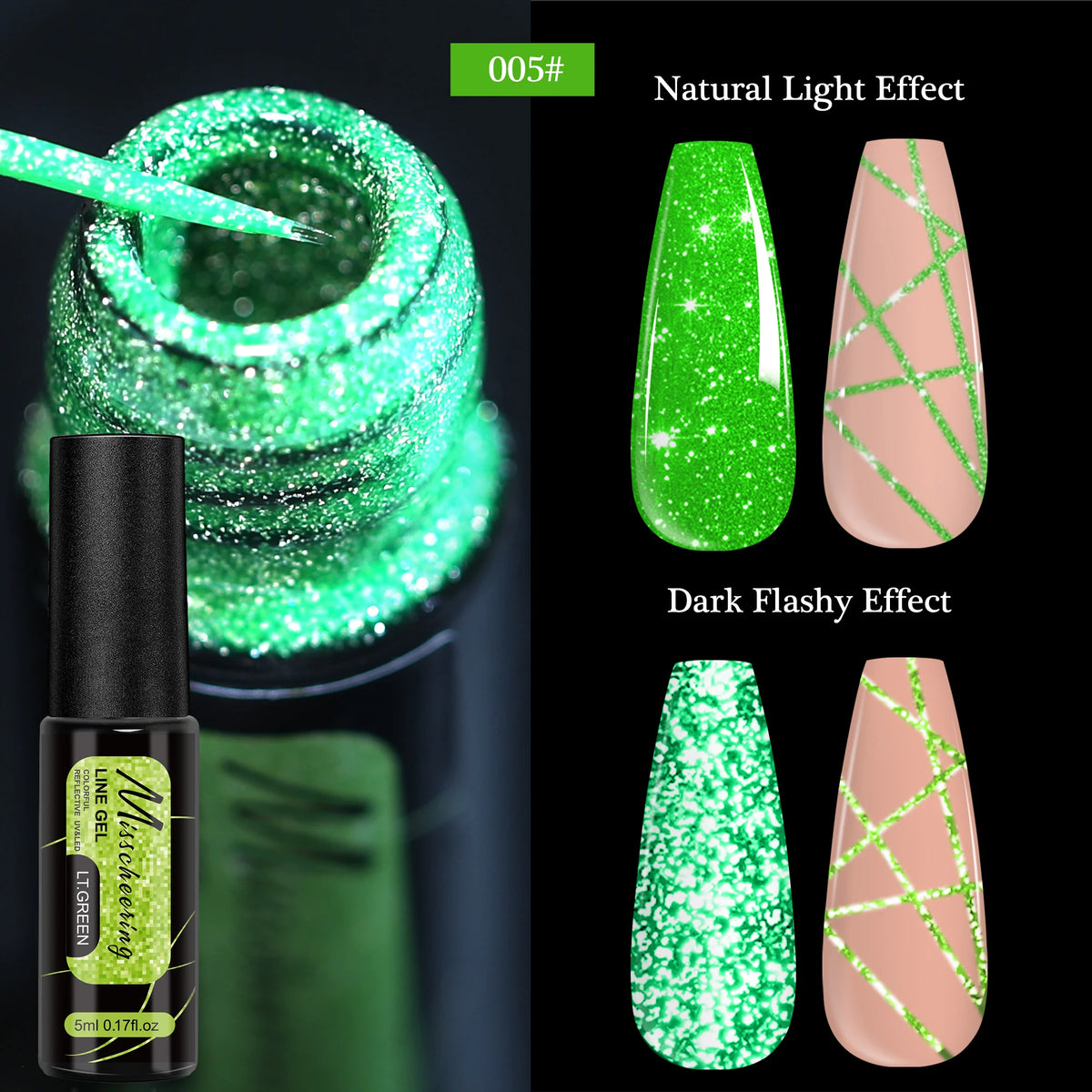 5ml Fluorescent Diamond Line Gel Shiny Painted Gel Nail Polish Semi-Permanent UV Gel Polish Varnish DIY Nail Art Design Salon