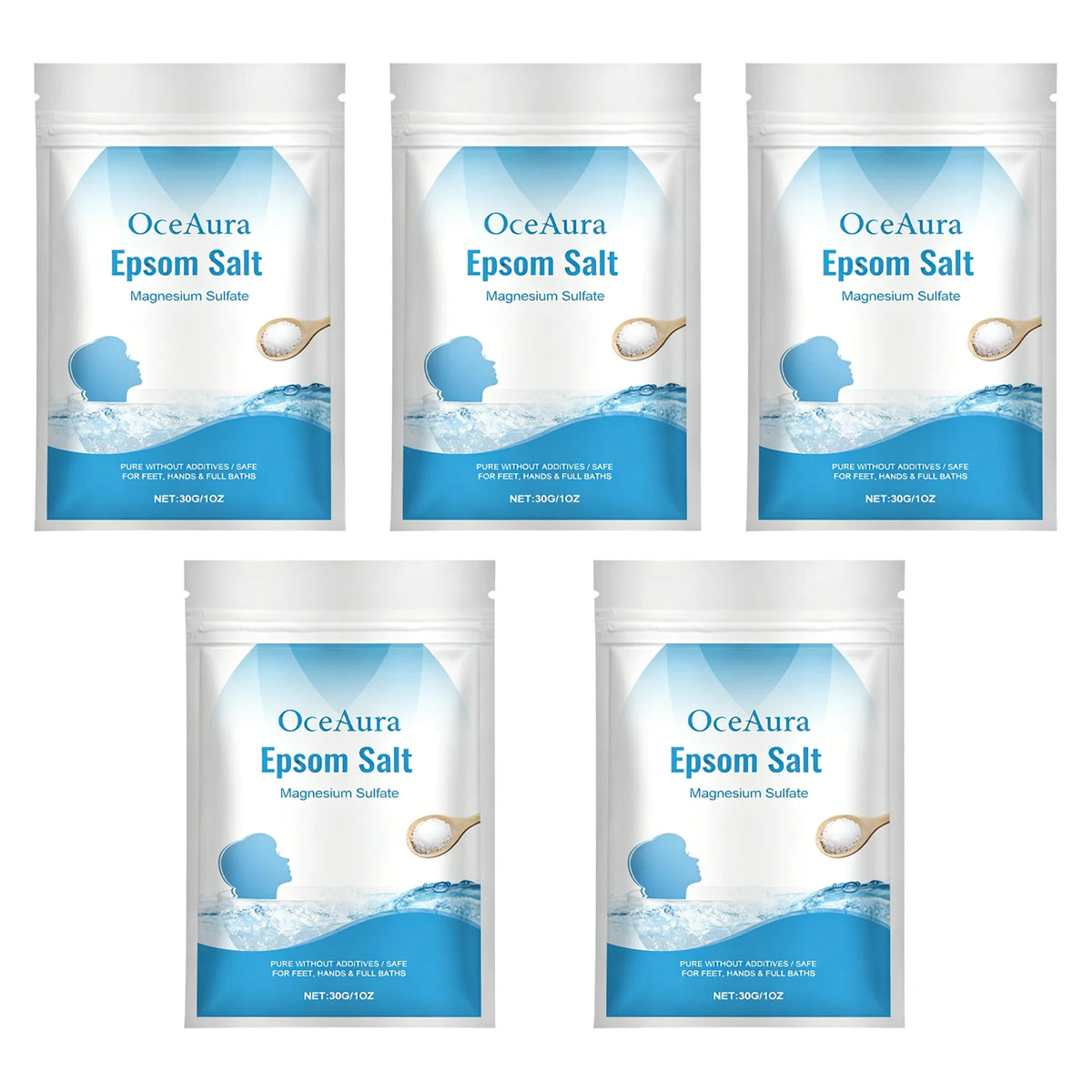 Pure Epsom Salt Magnesium Sulfate for Foot Hand Full Body Bath Soothing Relaxing Moisturizing Bath Salt Skincare