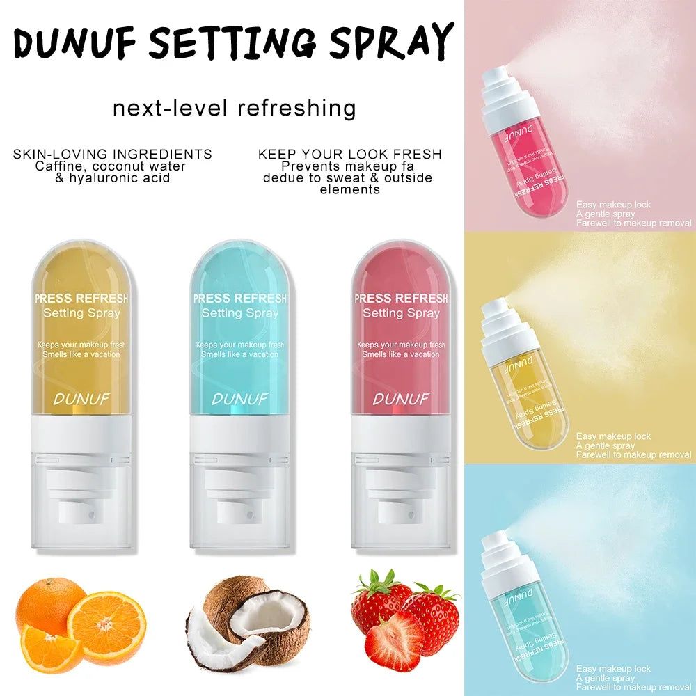 DUNUF 1 Pcs Moisturizing Makeup Setting Spray - Prevents Melting Fading No Oil Long-lasting Freshness for Facial Makeup