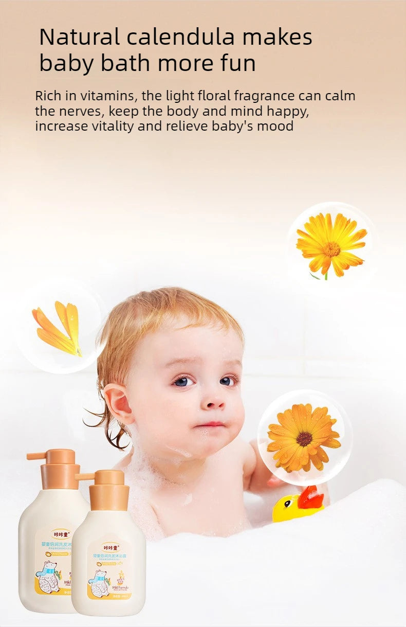 1Pcs 560ml 2 in 1 Shampoo Body Wash Kids Baby Herbal Gentle Penetration Deeply Moisturizing Baby Nourishing Lotion for Children