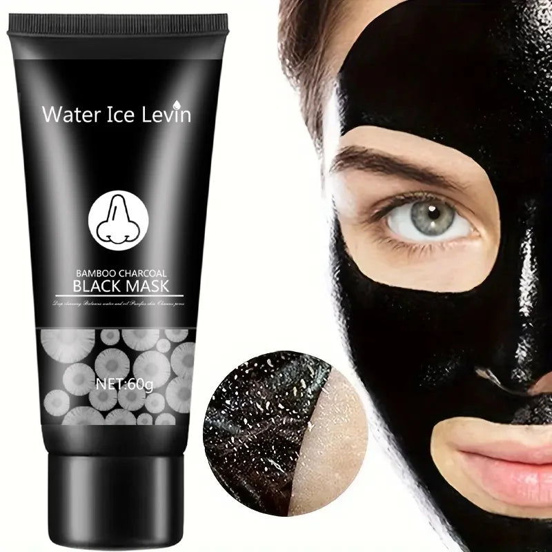 Bamboo Charcoal Black Cleansing Mud Mask Cleans Pores, Peel-Off Mask, Moisturizes the Face, Deeply Cleanses the Face, and Refines Pores. Very Suitable for Oily Skin