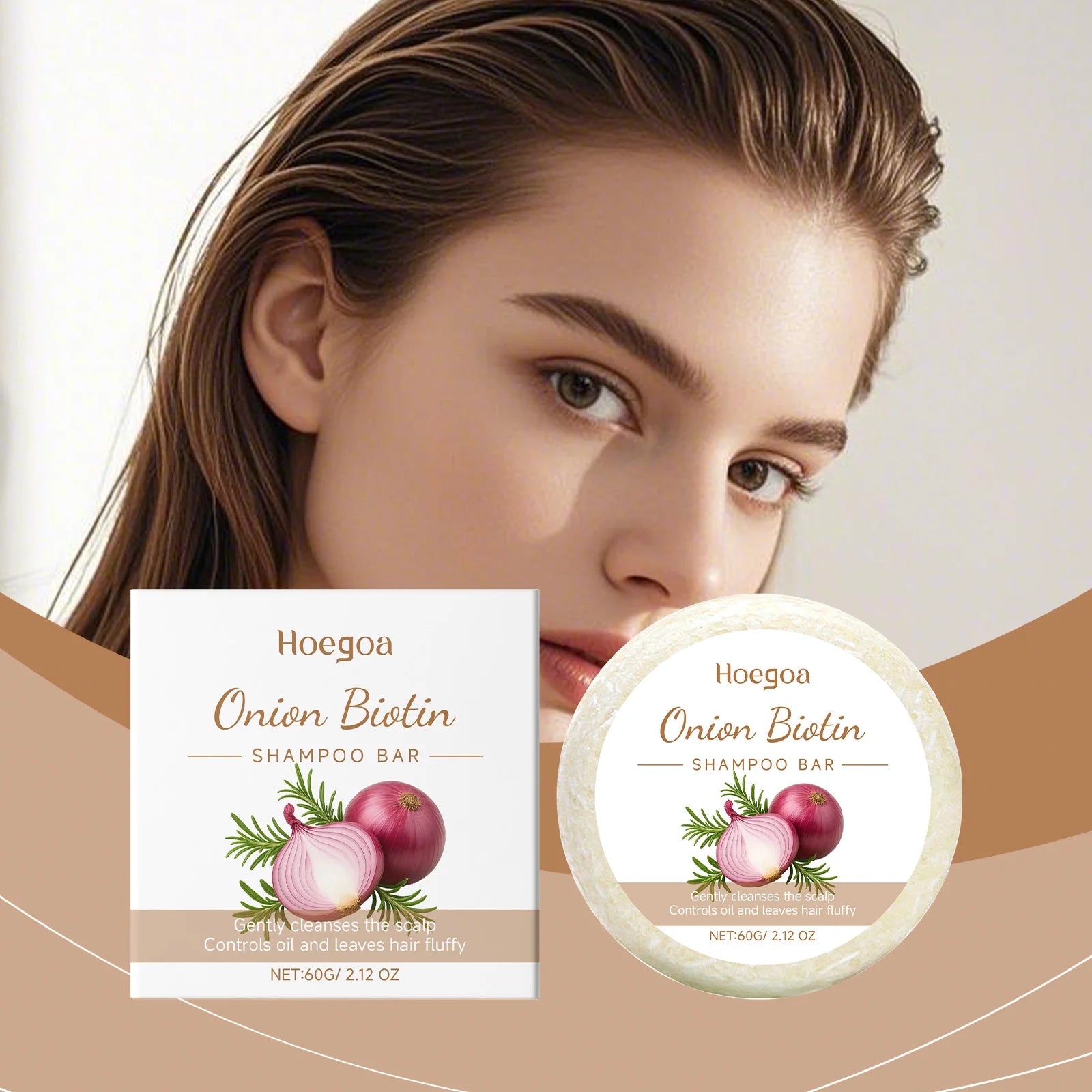 Onion Biotin Shampoo Soap Rosemary Gentle Cleansing Nourish Scalp Hair Growth Anti Loss Moisturizing Smooth For All Hair Types