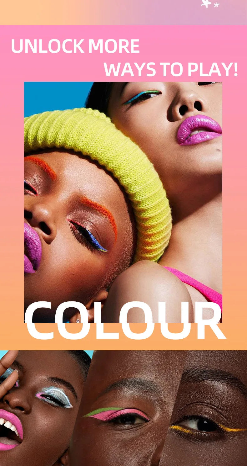 12-color Rainbow Matte waterproof Eyeliner set,professional ultra Long lasting Cream Gel Eyeliner set,Gift Cosmetics for women