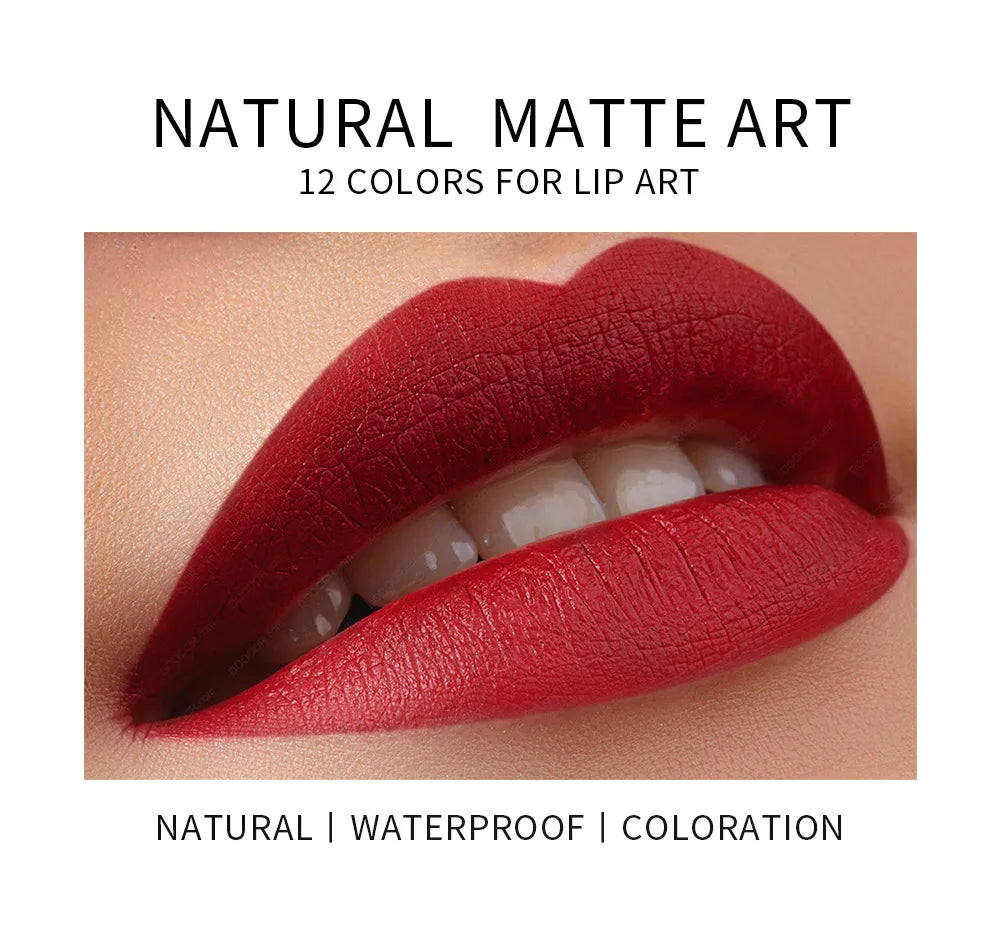 Nude Velvet Matte Lipstick Pen Lasting Waterproof Color Rendering Non-stick Cup Lipstick Pencil Lipliner Women Makeup Lip Stain