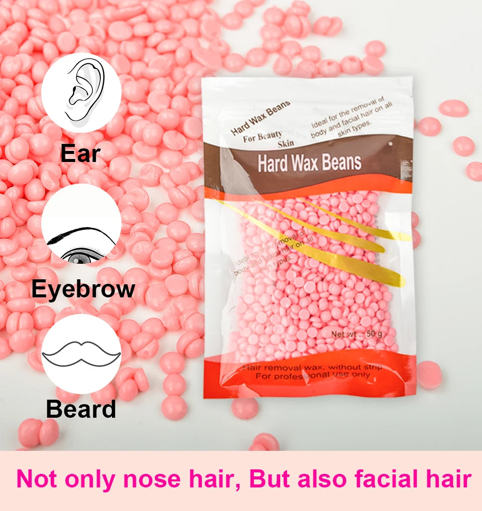 50g /100g/200g Hard Wax Beans Fast Waxing Machine Hot Film Painless for Wax Warmer Waxing Beans for Wax Heater Machine